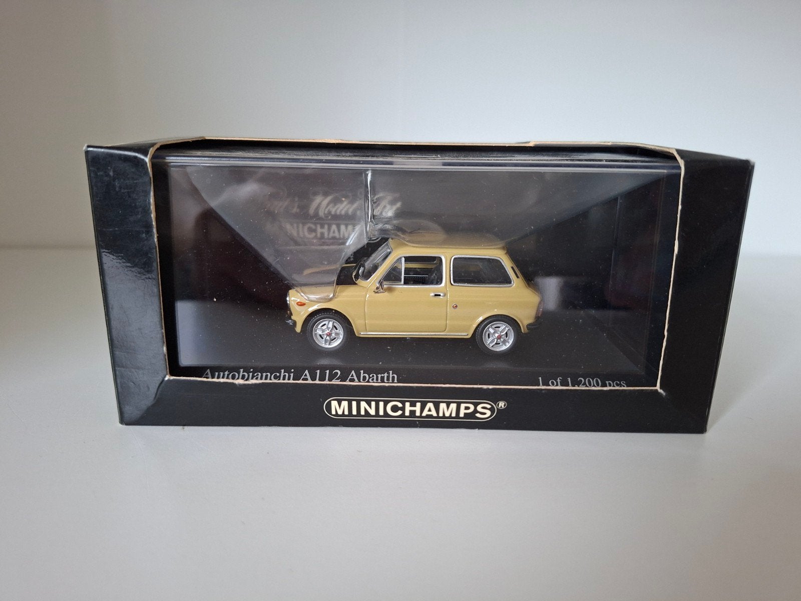 Autobianchi A112 abarth minichamps, Ophalen of Verzenden, Zo goed als nieuw, Auto, MiniChamps