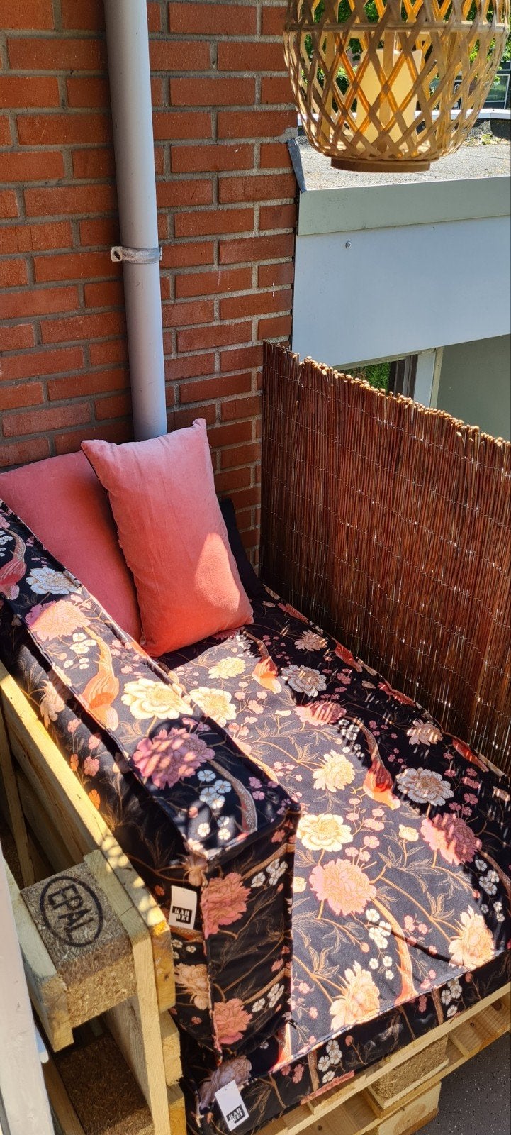 Palletkussenset met vogelprint - Zo goed als nieuw, Ophalen, Overige merken, Meerkleurig, Palletkussen