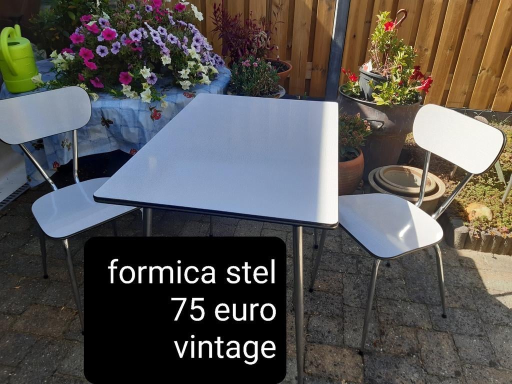 Formica keukenstel, afgeprijsd,vintage, als nieuw, Ophalen