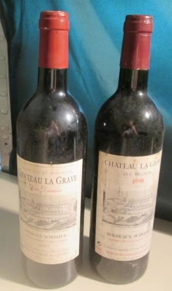 2x Chateau La Grave Duc Decazes - 1998 / 2001, Frankrijk, Ophalen of Verzenden, Zo goed als nieuw, Rode wijn