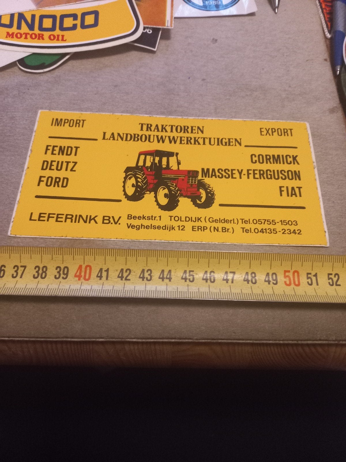 Vintage Leferink B.V. Tractor Reclamesticker, Ophalen of Verzenden