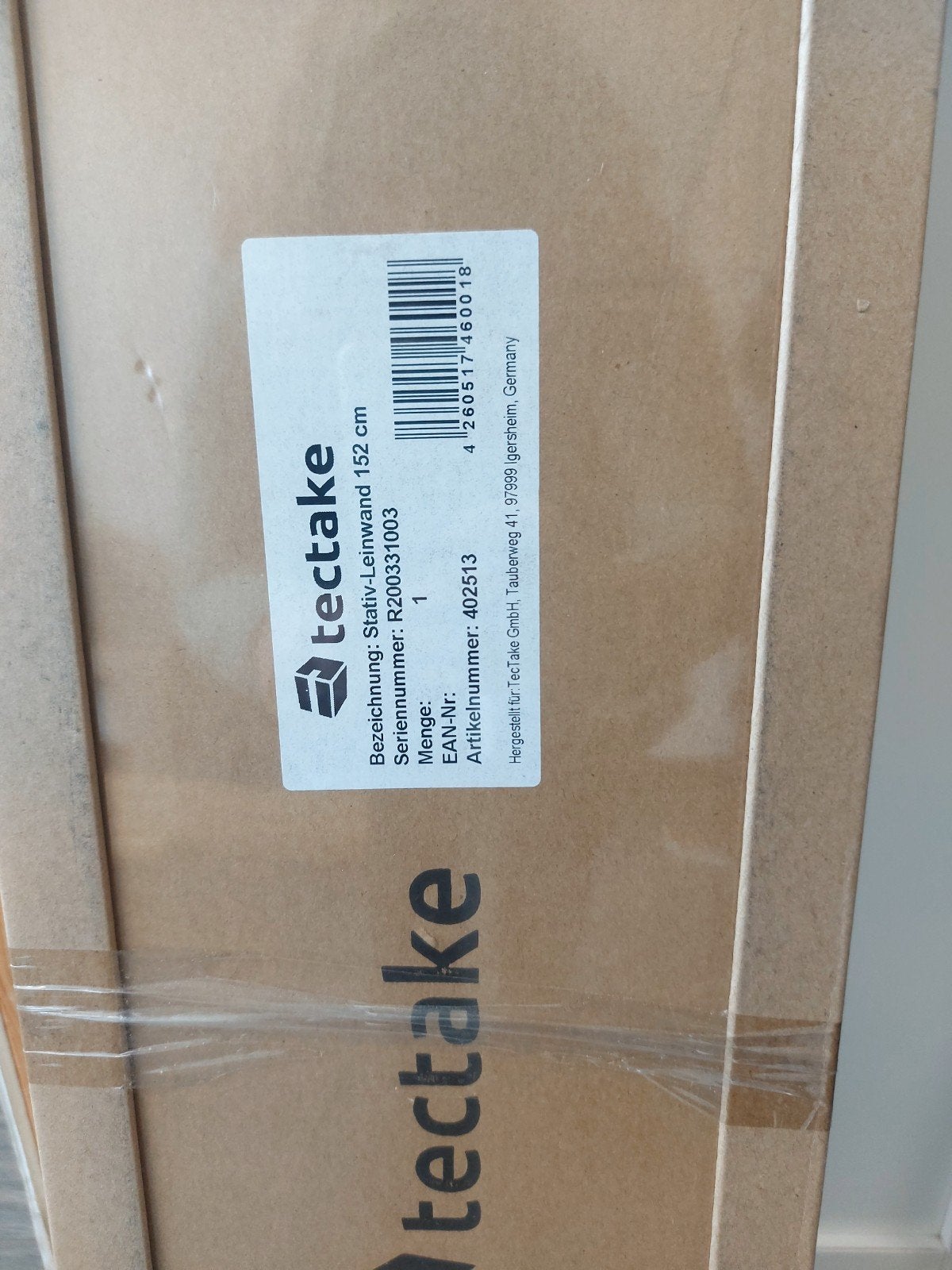 Tectake Statief Leinwand 152 cm - Nieuw in doos, Ophalen, Nieuw