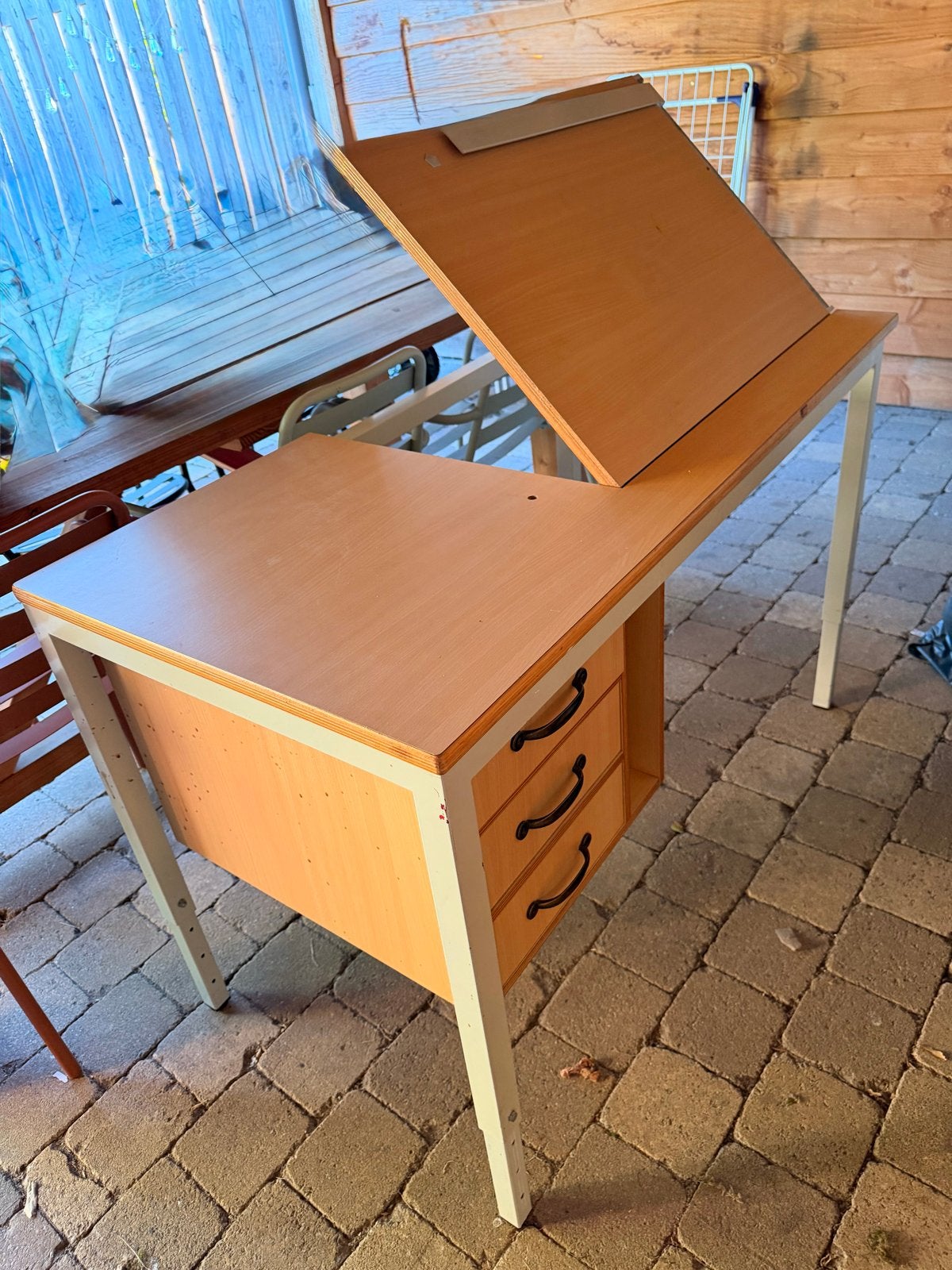 Tekentafel met lades - 120x60x75 cm, Ophalen, Gebruikt, Minder dan 130 cm