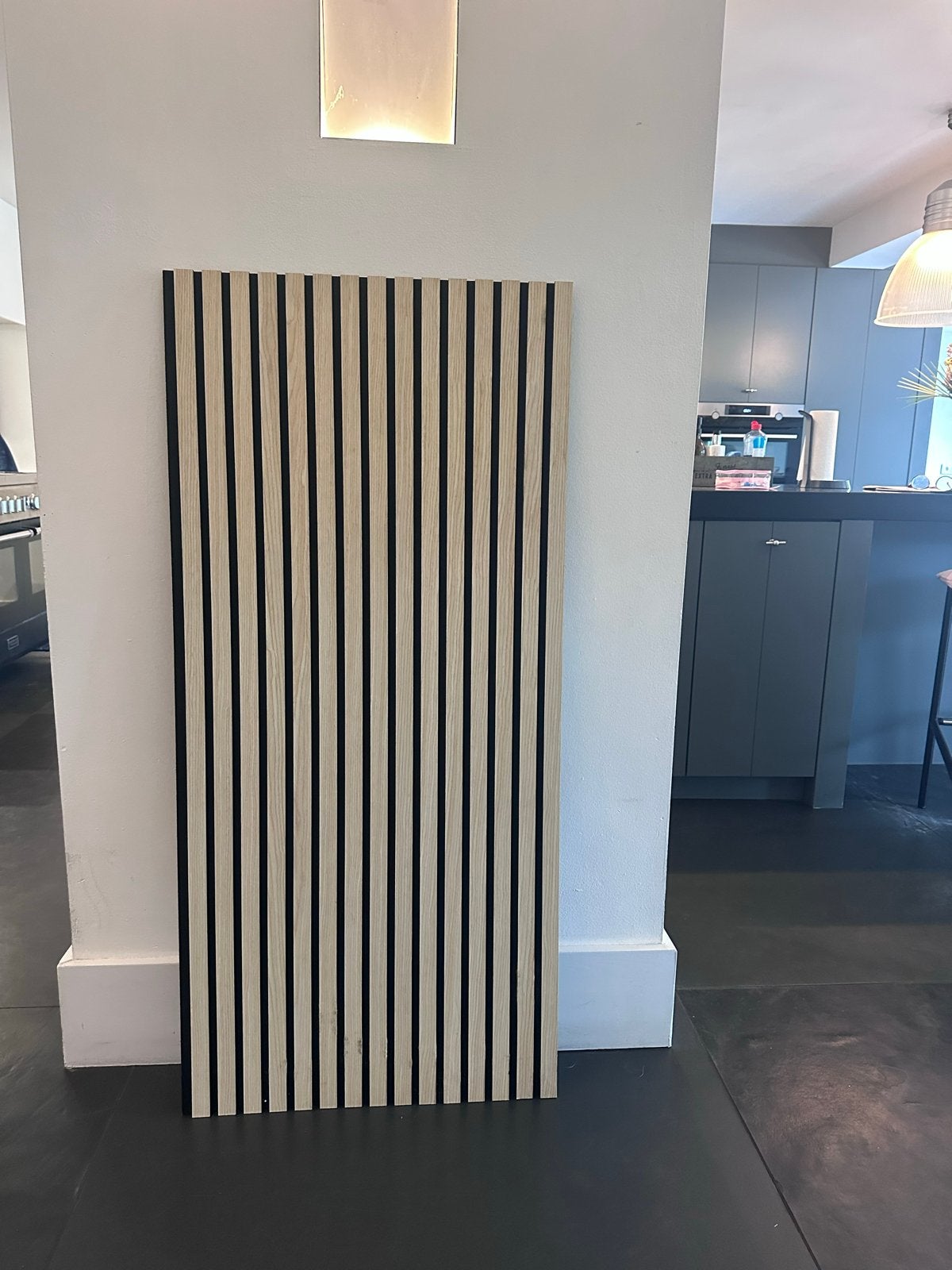 Houten wandpaneel - Lamellenwand - Geluiddempend 2 stuks, Ophalen, Nieuw