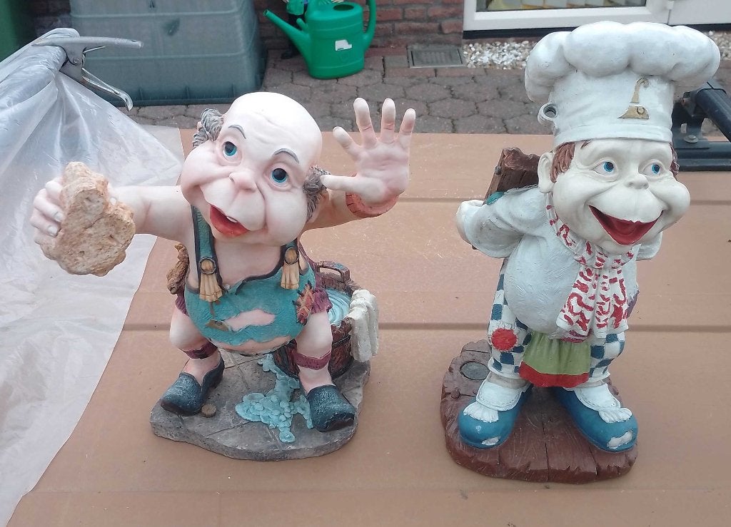 Laaf kok of glazenwasser., Verzamelen, Ophalen of Verzenden, Gebruikt, Beeldje of Poppetje