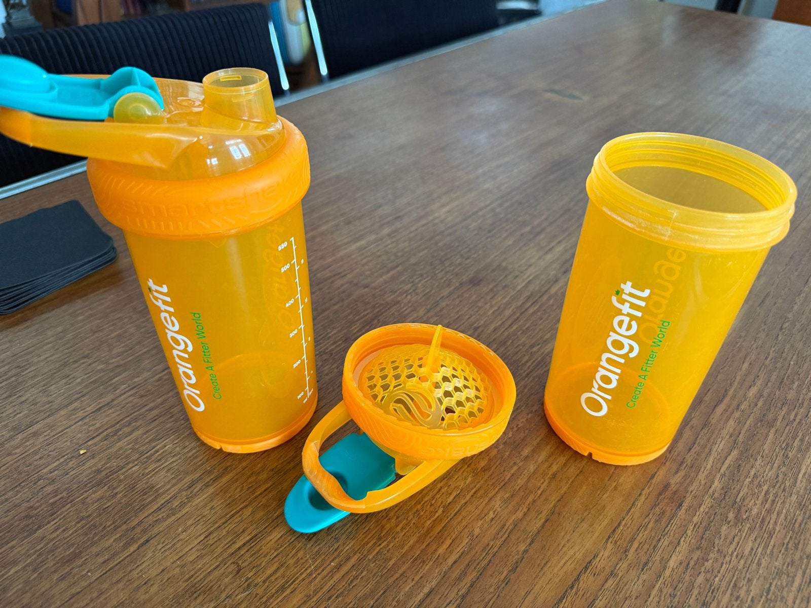 2x Orangefit shakebeker, Ophalen of Verzenden, Zo goed als nieuw