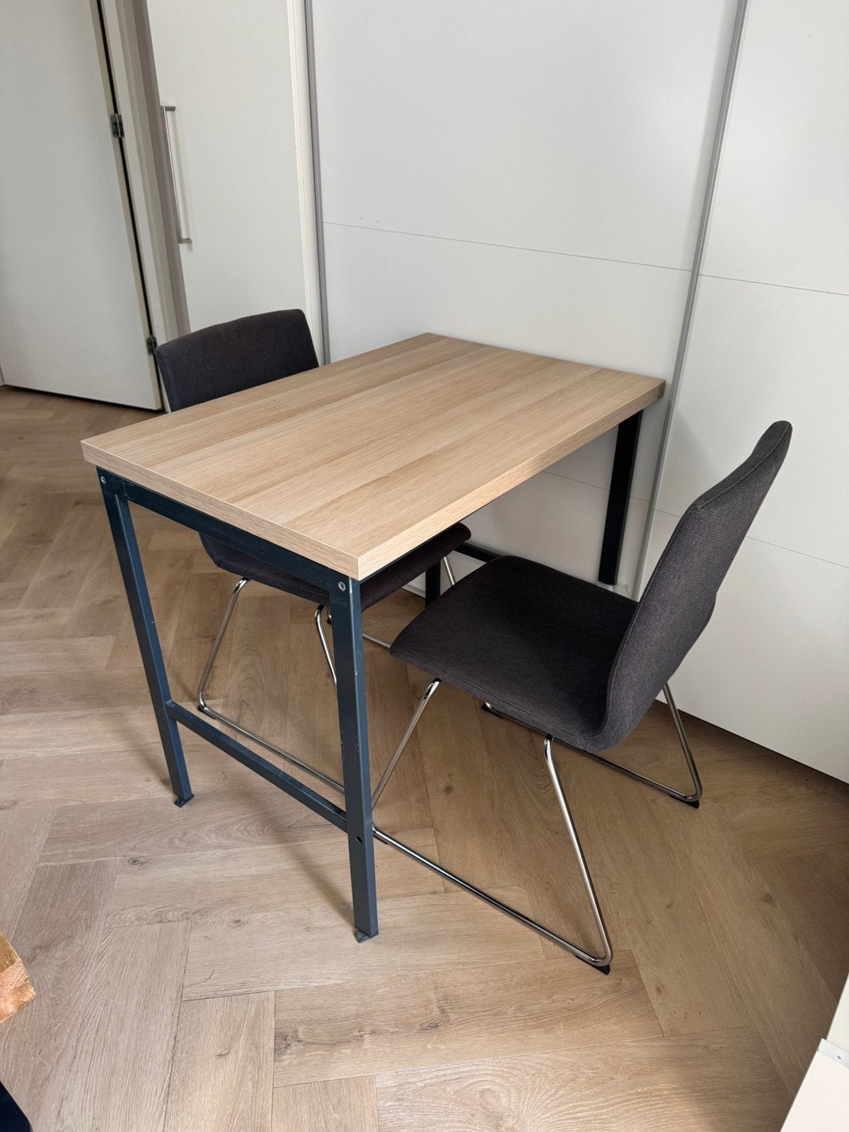 Compacte eetkamer set ikea, Ophalen, Tot twee personen, 50 tot 100 cm, Zo goed als nieuw