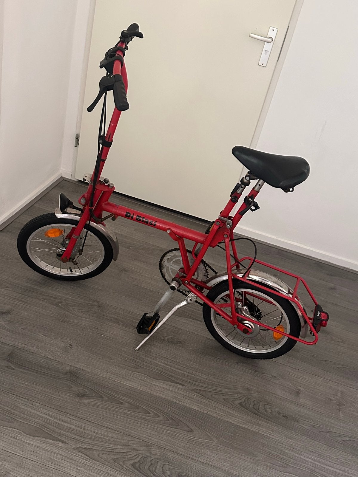 Di Blasi opvouwbare fiets - vintage rood, Fietsen en Brommers, Gebruikt, Velgrem, 14 tot 16 inch, Versnellingen