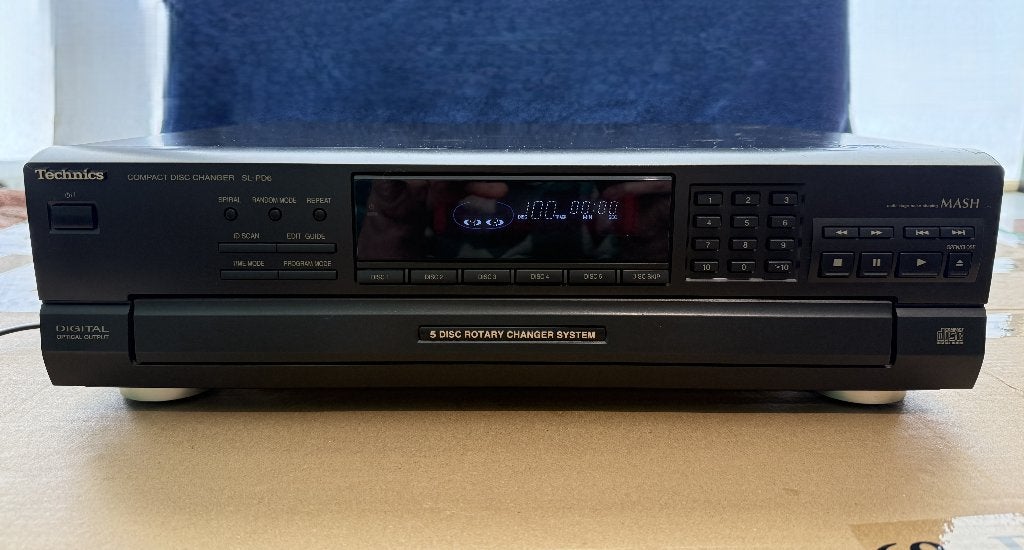 Technics SL-PD6 5cd speler, Ophalen of Verzenden, Zo goed als nieuw, Technics, Wisselaar