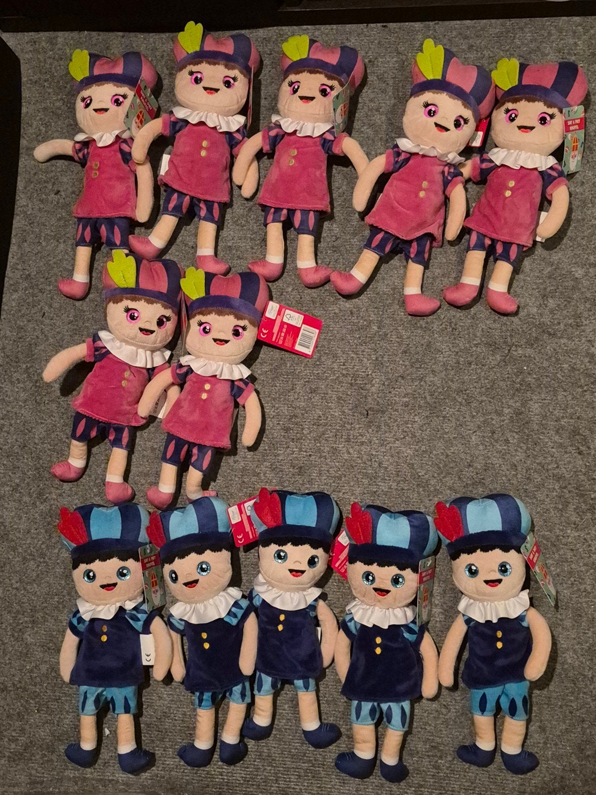 21 Nieuwe Piet knuffels - Ideaal om te bedrukken!, Overige merken, Overige karakters, Overige typen, Blauw
