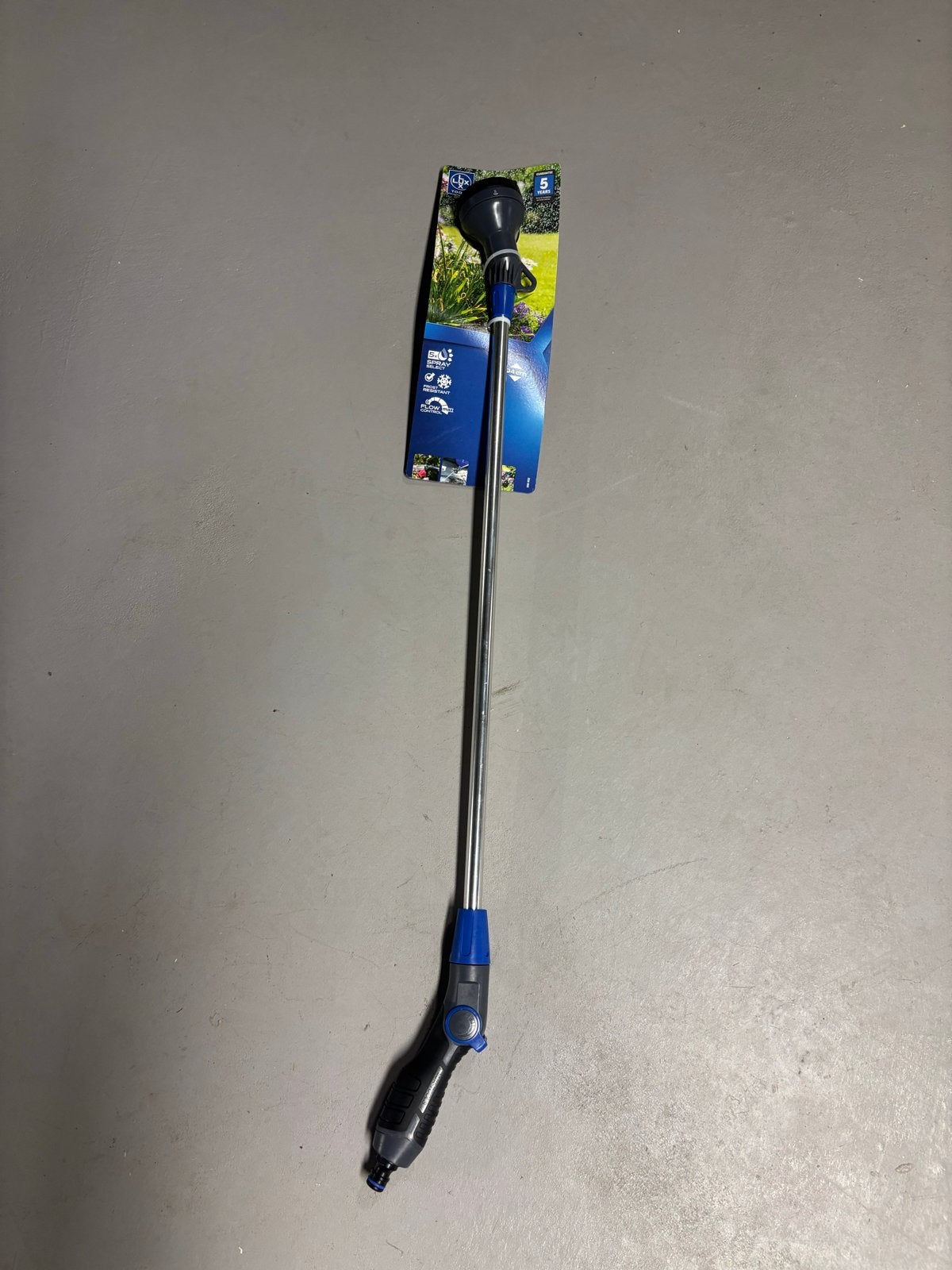 LuxTools Lange handsproeier met 5 standen - Nieuw, Tuin en Terras, Ophalen of Verzenden, Nieuw, Handsproeier