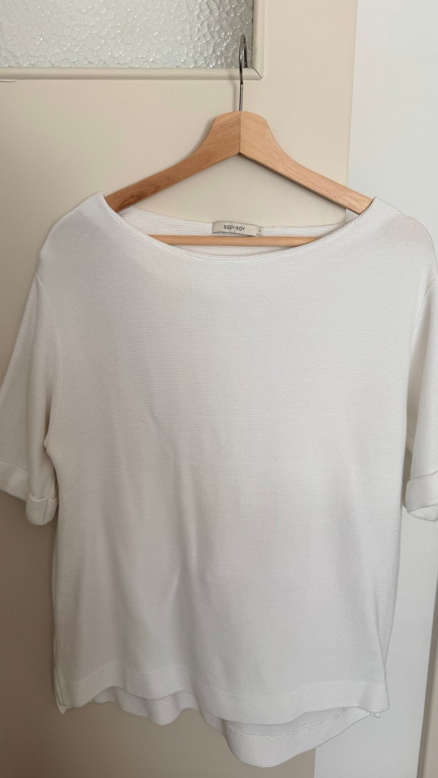 Sissy-Boy wit shirt met korte mouwen - Maat L, Wit, Maat 42/44 (L), Ophalen of Verzenden, Korte mouw