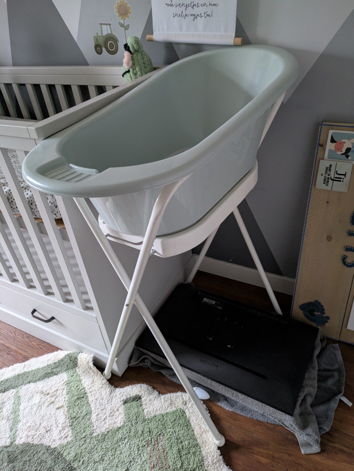 Babybadje met standaard, Ophalen, Gebruikt, Badje, Standaard