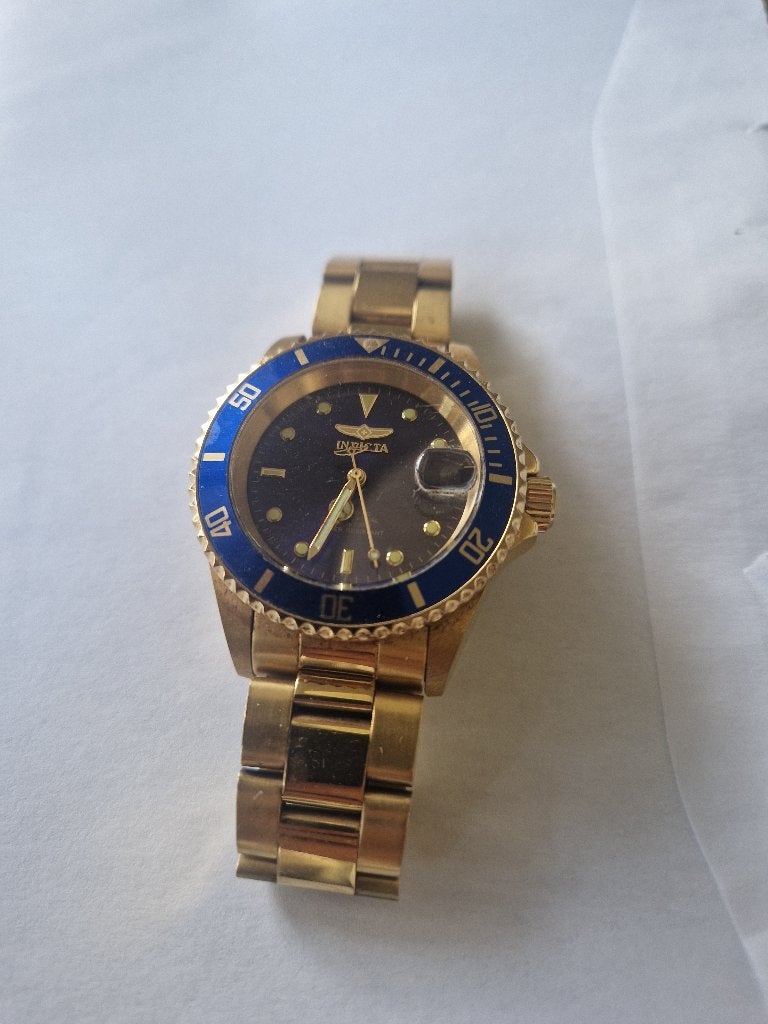 Invicta heren horloge, Sieraden, Tassen en Uiterlijk, Horloges | Heren, Overige merken, Staal, Gebruikt, Staal
