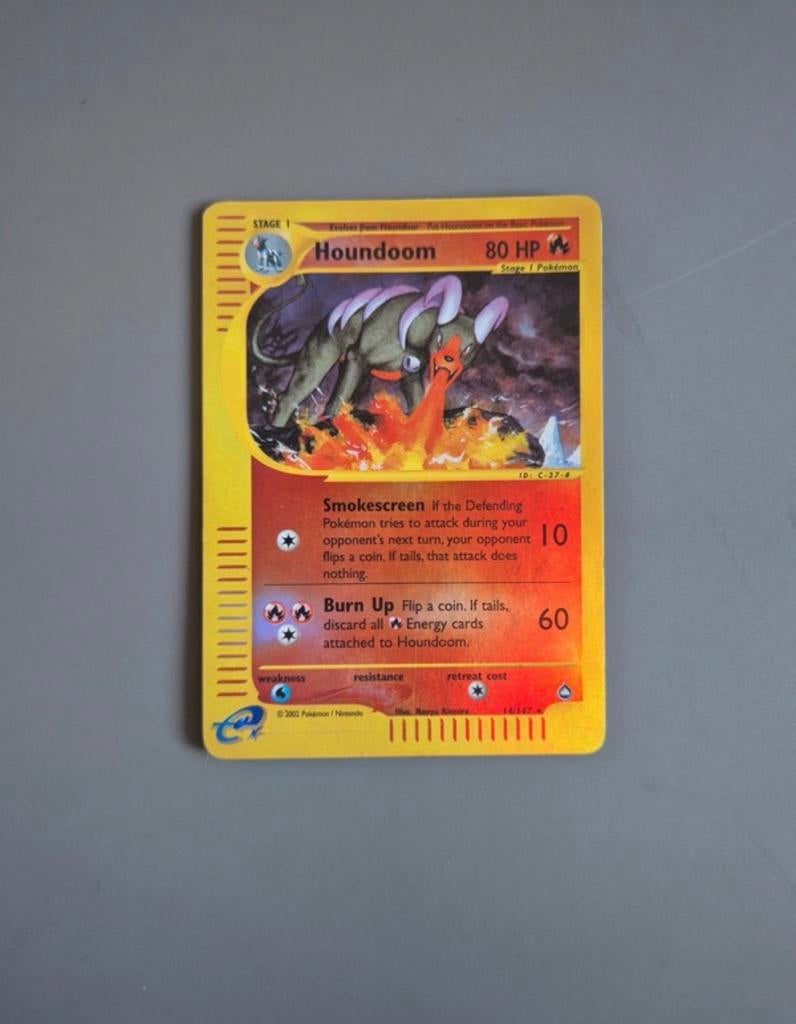 Houndoom Reverse Holo Pokémon Kaart - Zie Staat, Ophalen of Verzenden, Gebruikt, Losse kaart, Foil