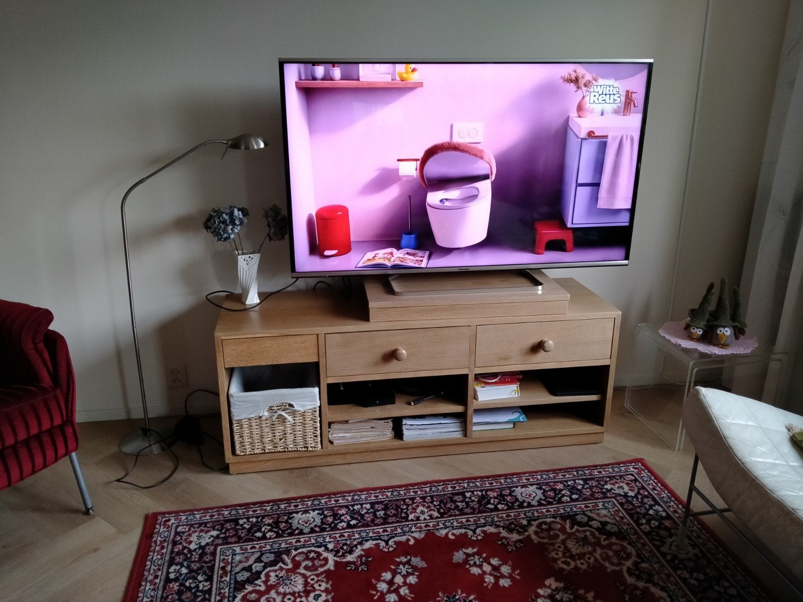 Houten TV meubel, Ophalen of Verzenden, 25 tot 50 cm, 100 tot 150 cm, Minder dan 100 cm
