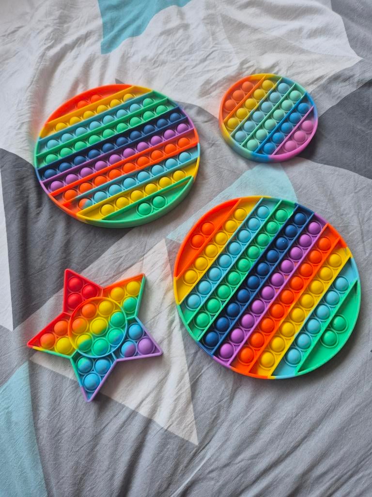 Pop It Fidget Speelgoed Set - Regenboog Kleuren, Ophalen of Verzenden, Zo goed als nieuw, Overige typen
