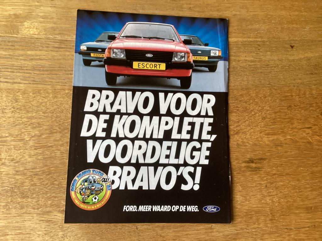 Ford Bravo's: Fiesta, Escort, Taunus Brochure (1982), Ophalen of Verzenden, Gelezen, Ford