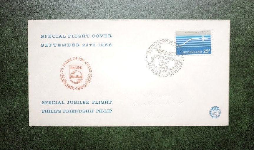 Special Flight Cover Philips 1966, Verzenden, Envelop