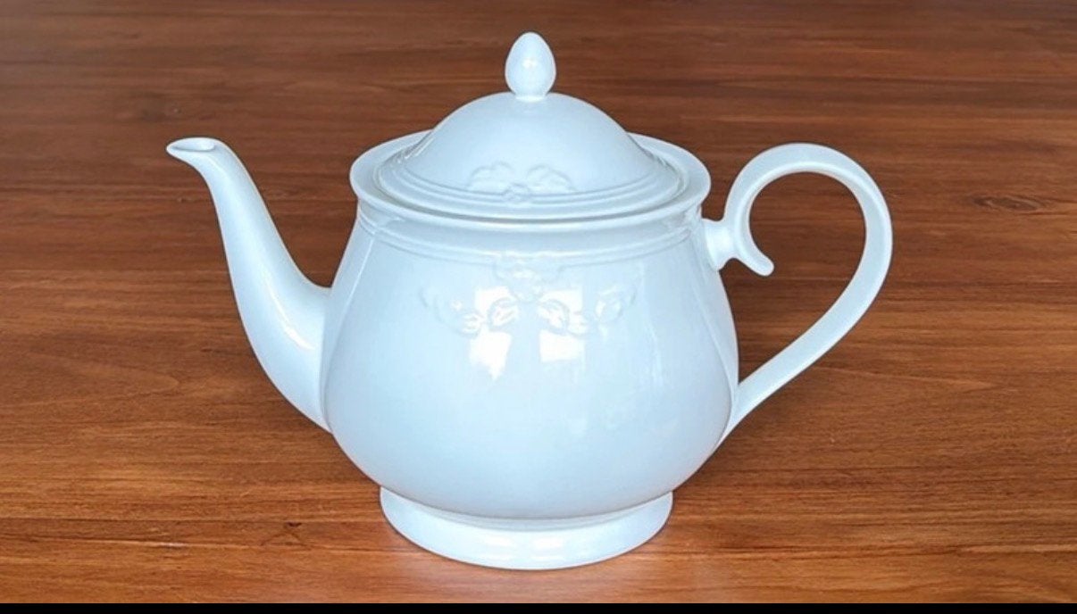 Villeroy & Boch Fiori Weiss theepot, Ophalen of Verzenden, Zo goed als nieuw, Overige stijlen, Porselein