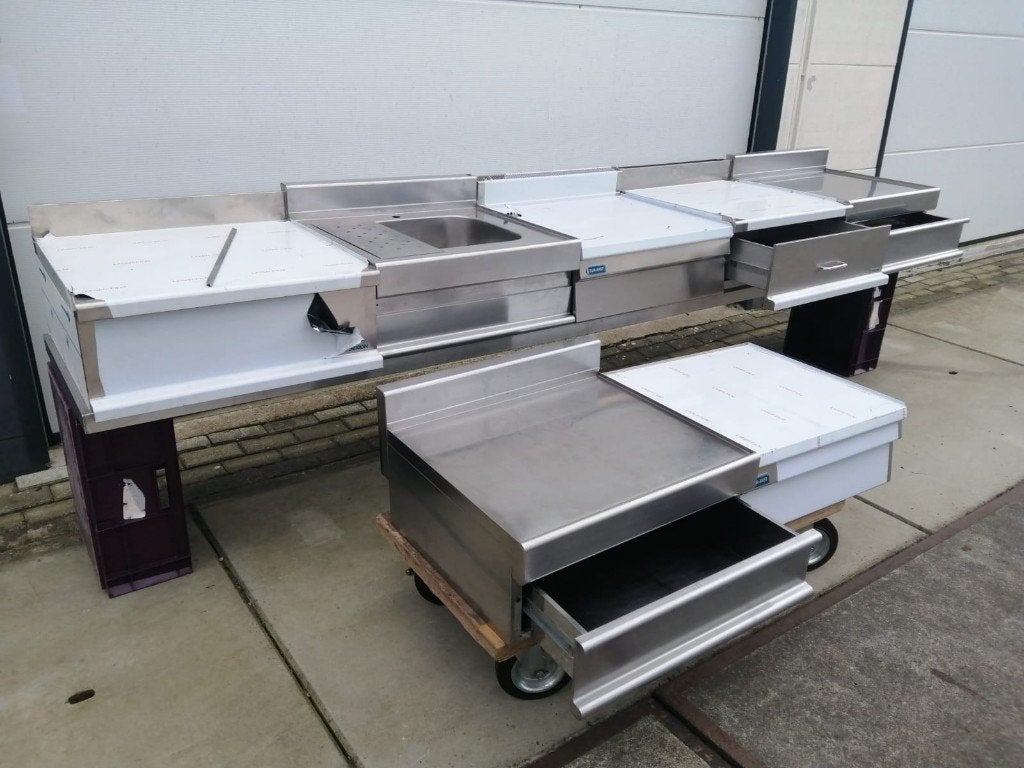 RVS blind neutrale keukenunits opzet elementen, Huis en Inrichting, Ophalen, Zo goed als nieuw, 25 tot 50 cm, Minder dan 100 cm