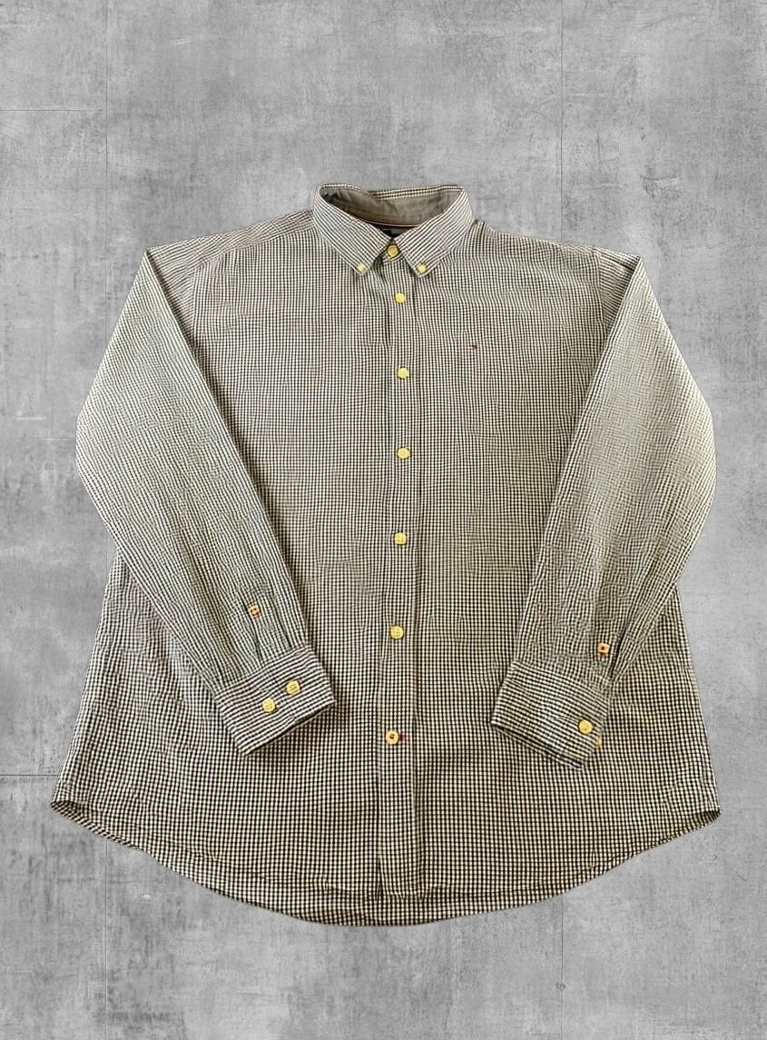 Tommy Hilfiger overhemd blauw geruit maat XL button-down, Tommy Hilfiger Europe B.V., Danzigerkade 165, 1013 AP Amsterdam, Nederland