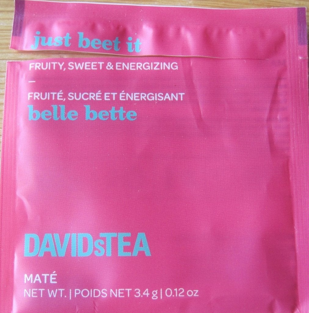een enkel theezakje van DavidsTea uit Canada, Hobby en Vrije tijd, Theezakjes, Ophalen of Verzenden, Theezakje(s)