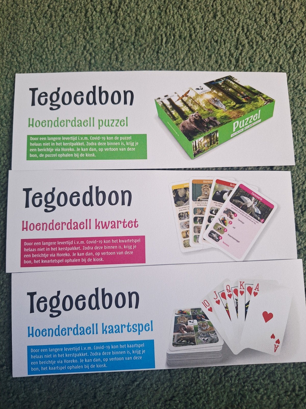 Tegoed bonnen voor dierenpark Hoenderdeall, Drie personen of meer, Cadeaubon