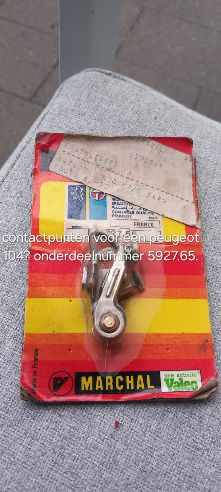 Contactpunten voor Peugeot 104 - Marchal Valéo, Auto diversen, Ophalen of Verzenden
