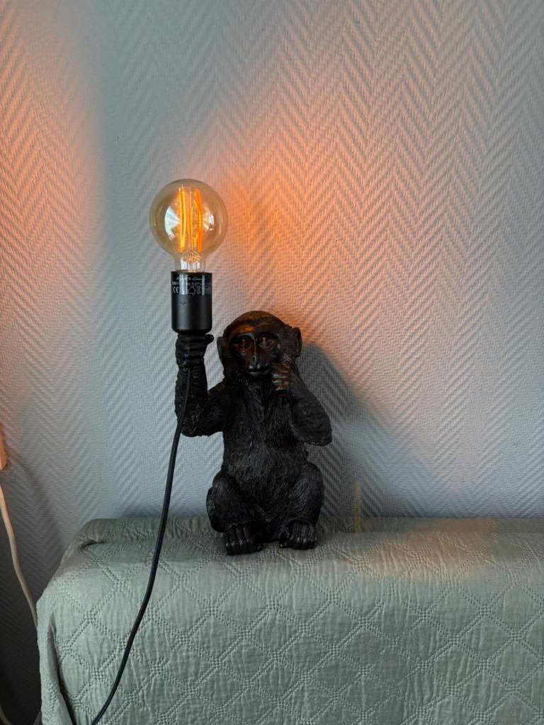 Tafellamp aap, Huis en Inrichting, Lampen | Tafellampen, Ophalen, Zo goed als nieuw, Minder dan 50 cm