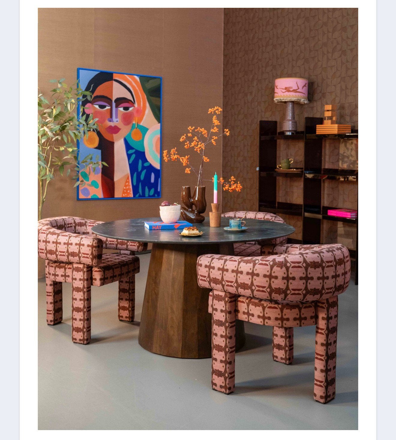 Marmeren eettafel groen Roos Reedijk x Eijerkamp, Ophalen, Overige materialen, 100 tot 150 cm, Rond