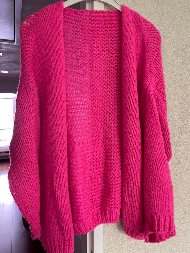 gewilde vest one size neon roze zonder knopen /sluitinfg, Ophalen of Verzenden, Zo goed als nieuw, Maat 38/40 (M), Roze