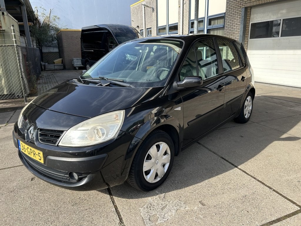 Renault Scénic 1.6-16V LPG G3 CLIMA (bj 2008), Auto's, Stof, Gebruikt, Zwart, Origineel Nederlands