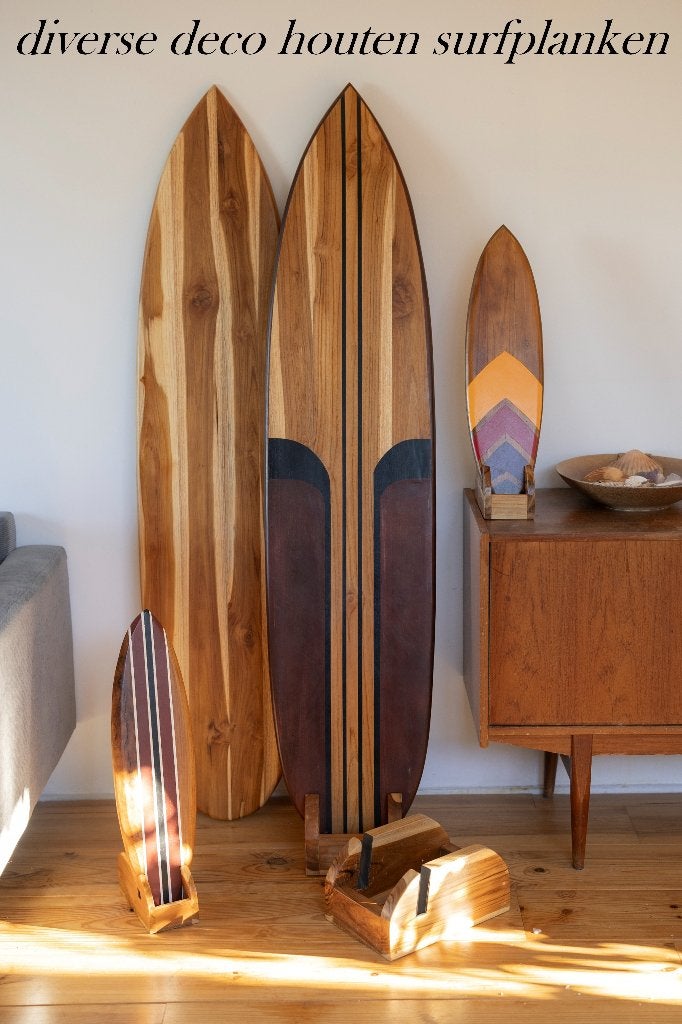 Tidez houten deco surfboards 160 & 60cm, decoratie surfplank, 36 cm, Verzenden, 160 cm, Hout
