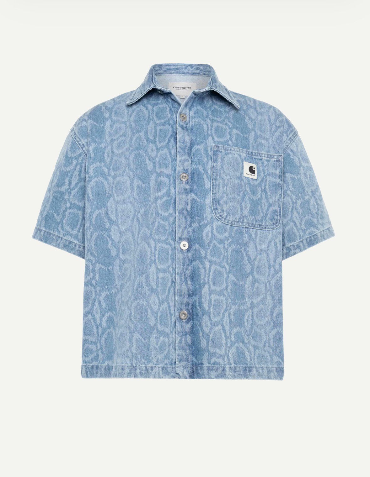 Carhartt Snake Lovilia denim overhemd blouse, maat S, Ophalen of Verzenden, Zo goed als nieuw, Maat 36 (S), Blauw