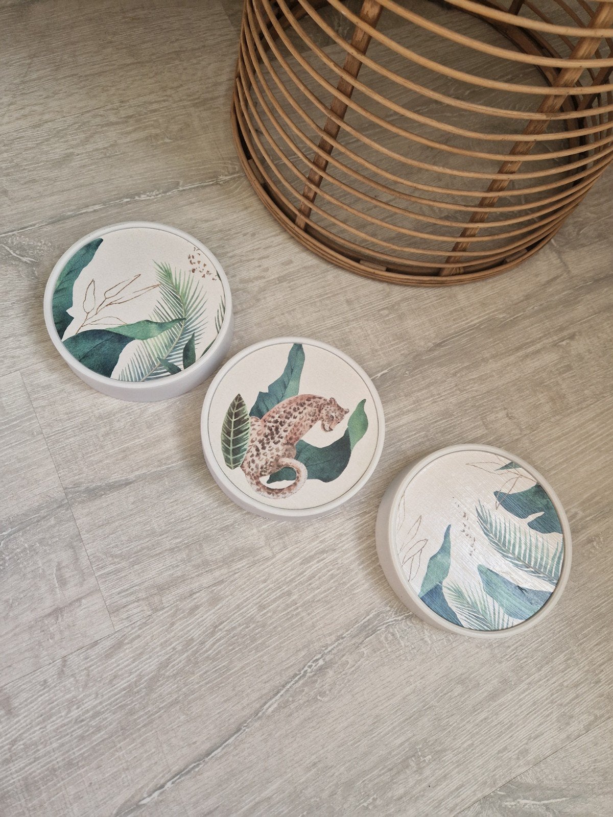 wand decoratie / 3 Luik / jungle, Meerkleurig, Kunststof, Ophalen of Verzenden, Zo goed als nieuw