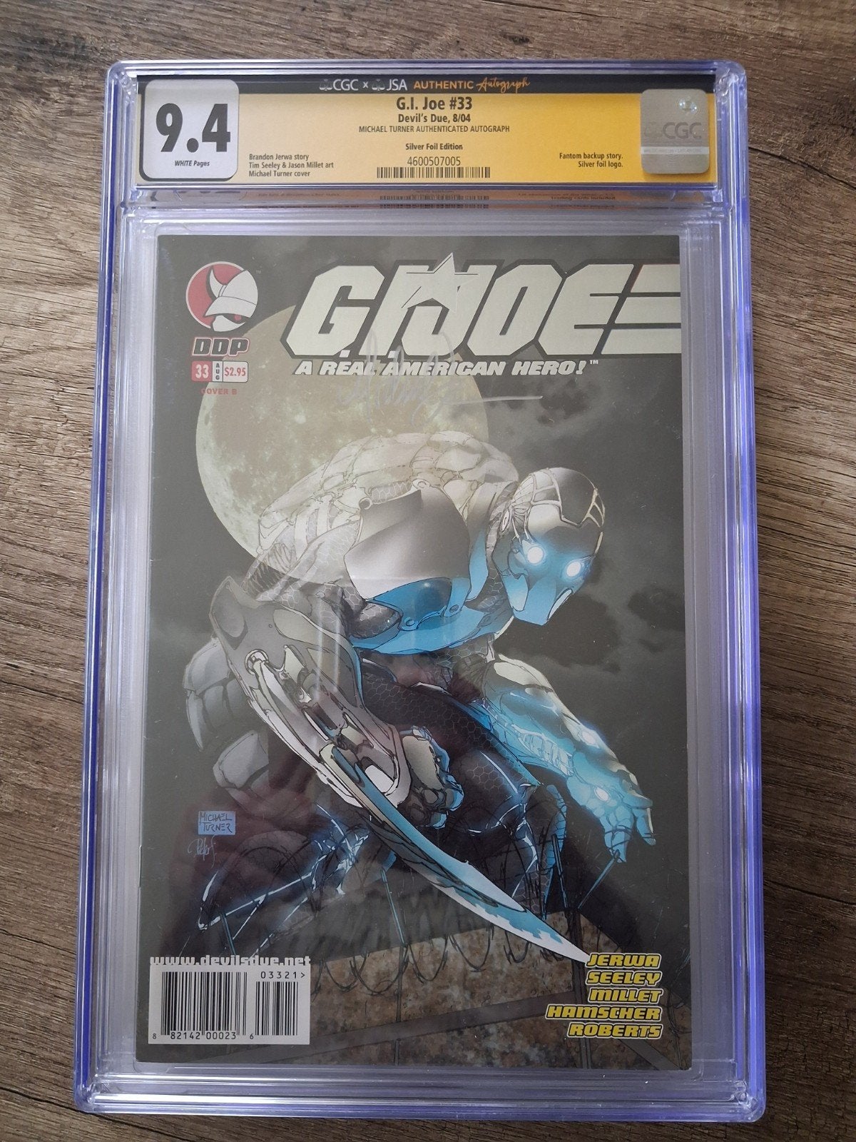 G.I. Joe #33 CGC SS 9.4 WP "Michael Turner" Silver Foil, Boeken, Eén comic, Amerika, Nieuw, Ophalen of Verzenden
