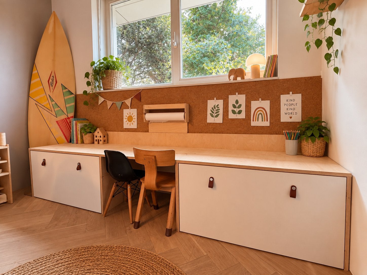 Kinderbureau met opbergruimte Småstad Ikea, Opbergruimte, Hout, Kinderbureau, Zo goed als nieuw
