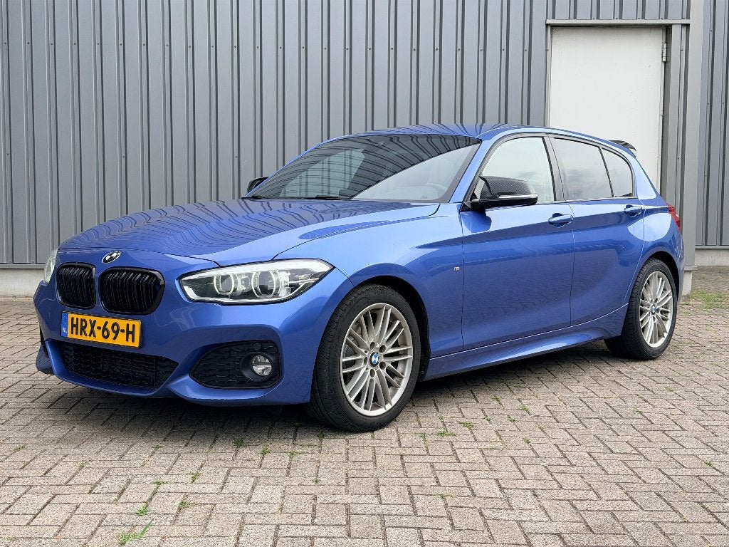 BMW 118 High Exec Volledig M Pakket Estoril Blue, Auto's, BMW, Blauw, Alcantara, 650 kg, Particulier
