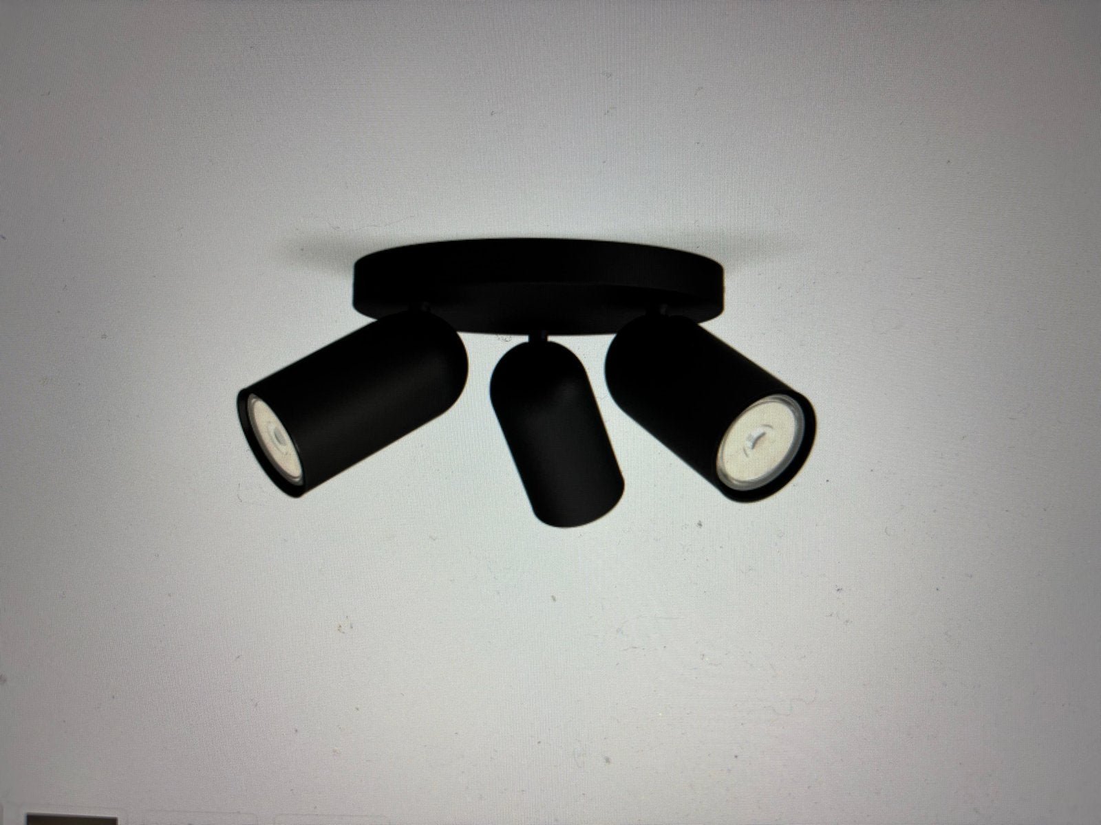 Philips LED Plafondspot - Zwart, 3 Spots, Ophalen, GU10, Zo goed als nieuw, LED