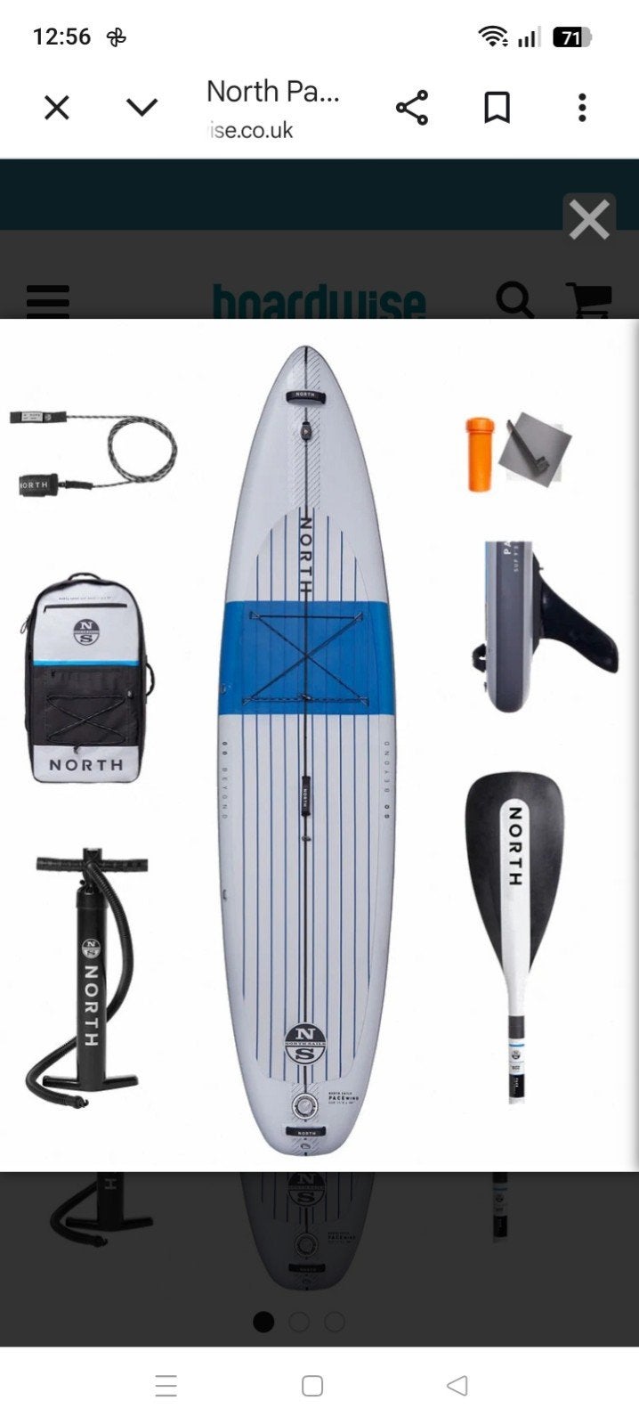 North sails pace infl windsurf board 11x30x6  zgan