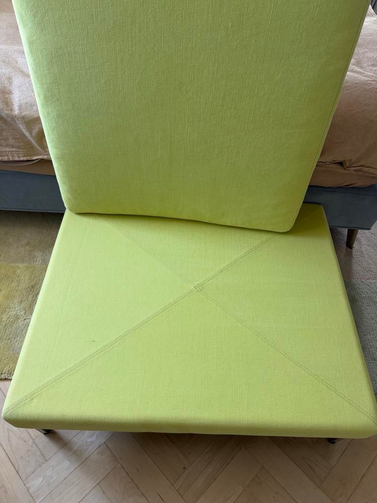FlexForm Hocker - Geelgroen, Gebruikt, Vierkant, Ophalen of Verzenden, Stof