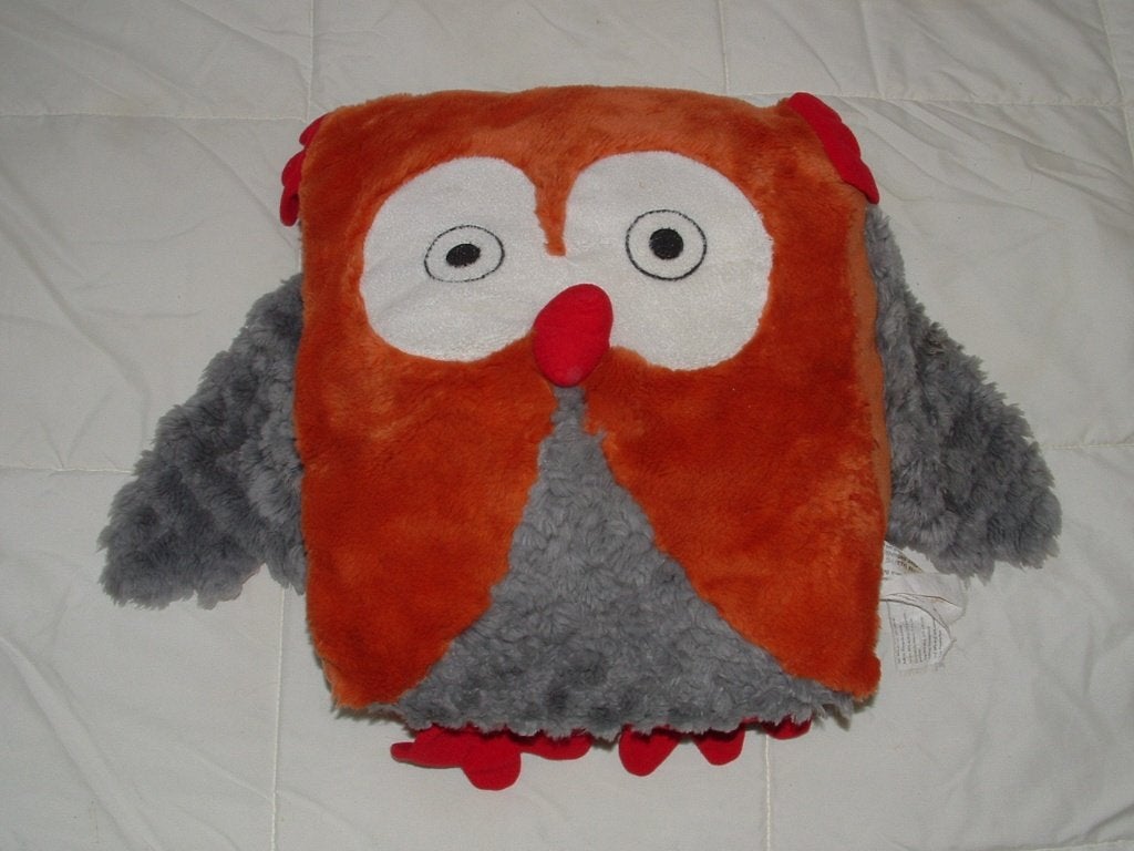 IKEA UIL VOGEL KNUFFEL KUSSEN UGGLA PLUCHE ORANJE MET, Ophalen of Verzenden, Nieuw, Overige typen