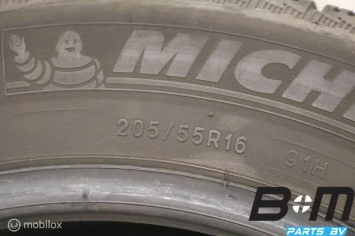 2 x 2055516 91H Michelin Alpin 5 DT met 4mm 205 55 16, Gebruikt, Band(en)