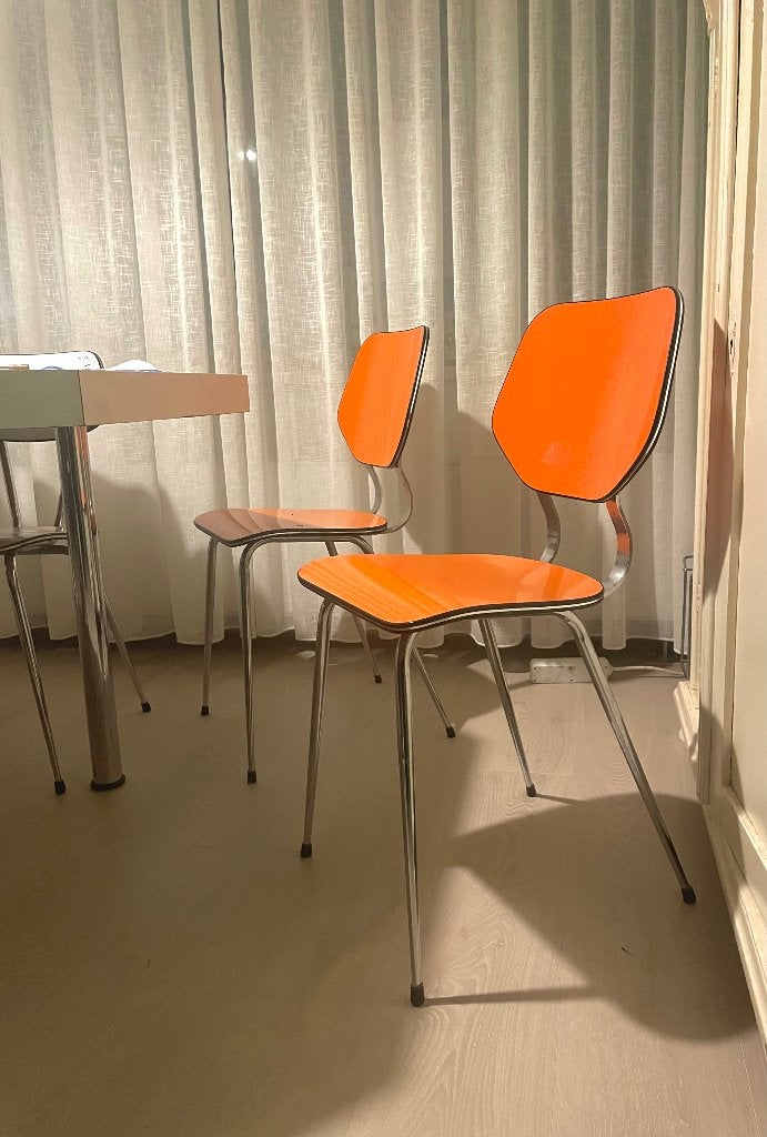 Vintage Formica Stoel Set, Ophalen