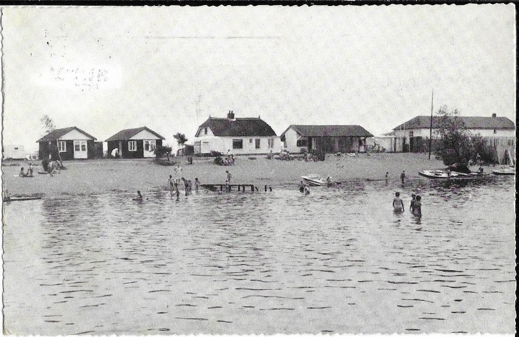 Nunspeet, Theehuis Polsmaten, badgasten, zwemmers, kinderen, Verzenden, 1960 tot 1980, Gelopen, Gelderland