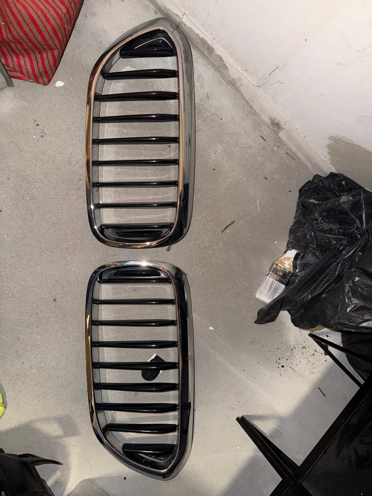 BMW 5 Serie Nieren / Grille - Glanzend Zwart, Ophalen, Gebruikt, Voor, BMW
