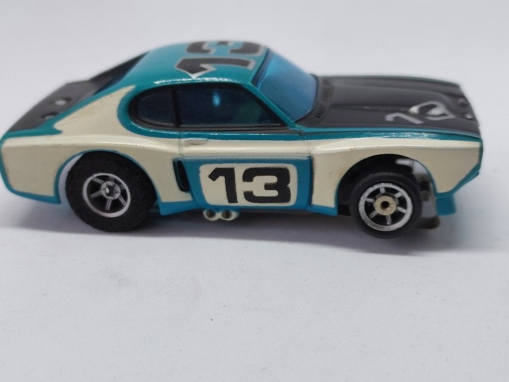 FORD CAPRI 2600 RS AURORA SLOTCAR BLAUW LENGT 7 CM PERFECT, Ophalen of Verzenden, Zo goed als nieuw, Auto