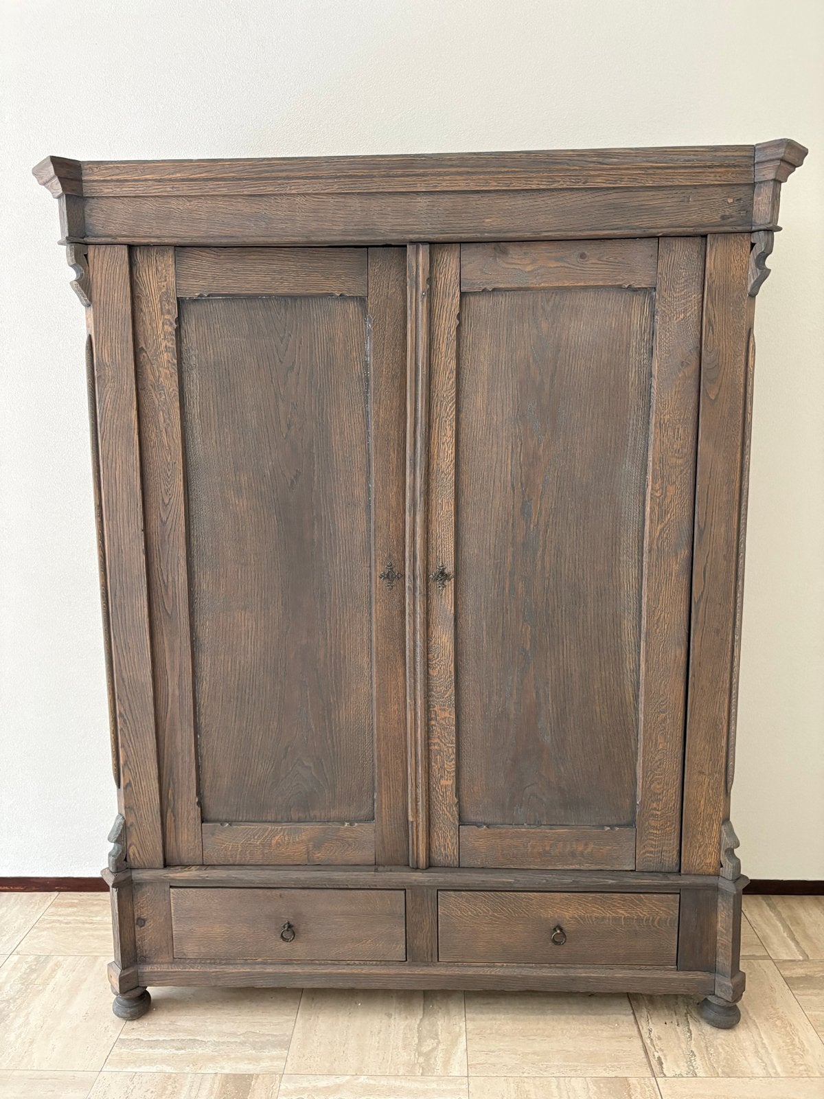 Antieke Eikenhouten (servies)Kast met Lades - 190x140x52 cm, Ophalen