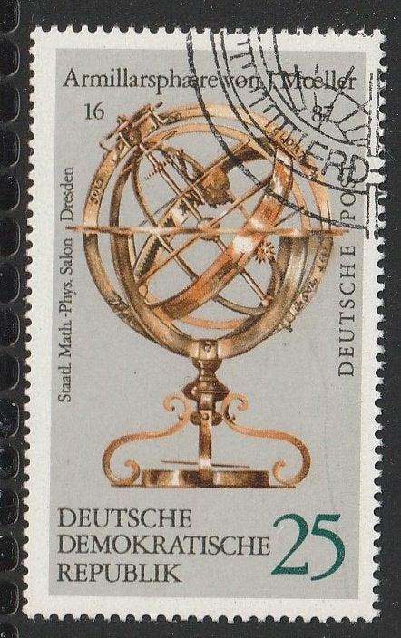 DDR 1972 1796 Globe 25p, Gest, Ophalen of Verzenden, DDR, Gestempeld